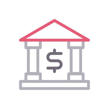 Dolar vektör renk çizgisi simgesi