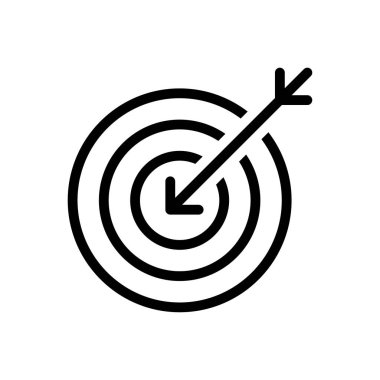 hedef vektör ince çizgi simgesi