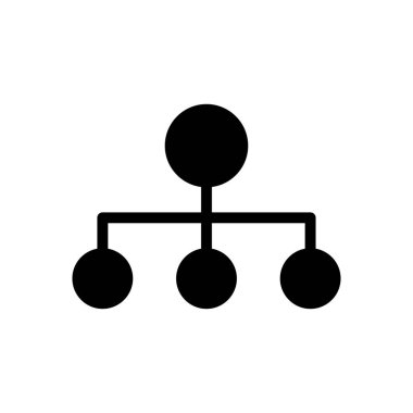 bağlantı vektörü glyph düz simgesi