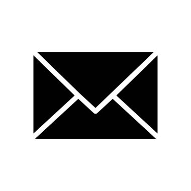 e-posta vektörü düz simgesi