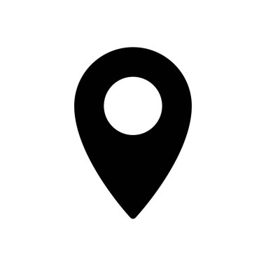 konum vektörü düz simge