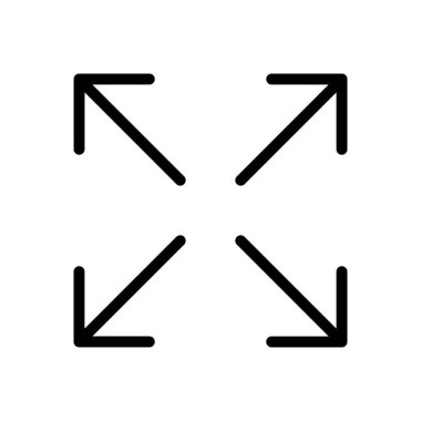 vektör ince çizgi simgesini genişlet