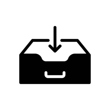 Çekmece vektör düz simgesi