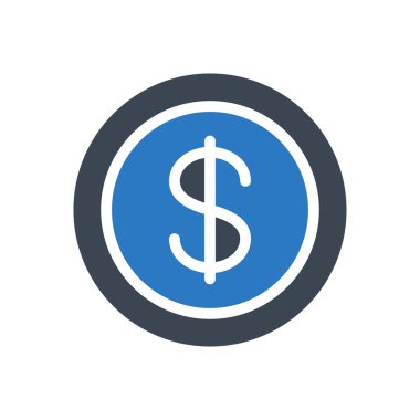 Bozuk para vektörü renk simgesi