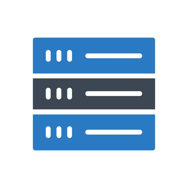 Database Vector Glyph Kleur Pictogram — Stockvector