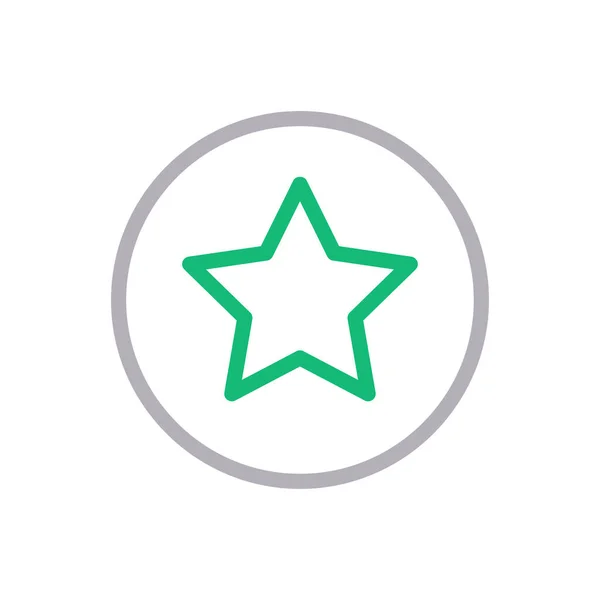 Star Vector Color Line Icon — Stock Vector