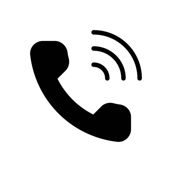 Telefoon Vector Glyph Platte Pictogram — Stockvector