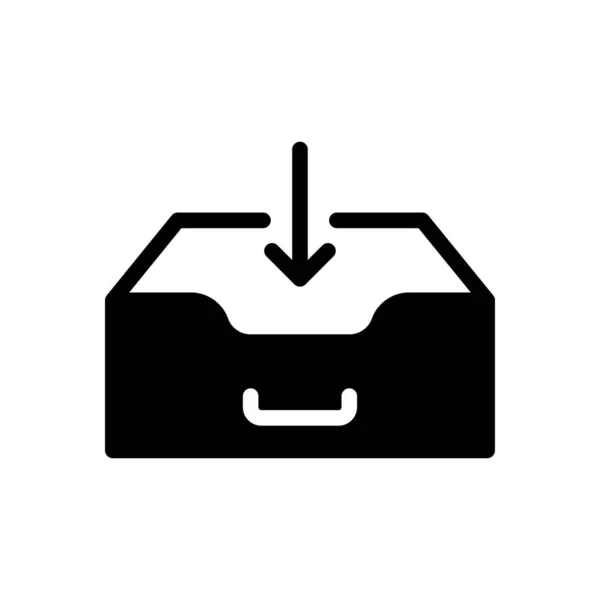 Drawer Vector Glyph Flat Icon — Stock Vector