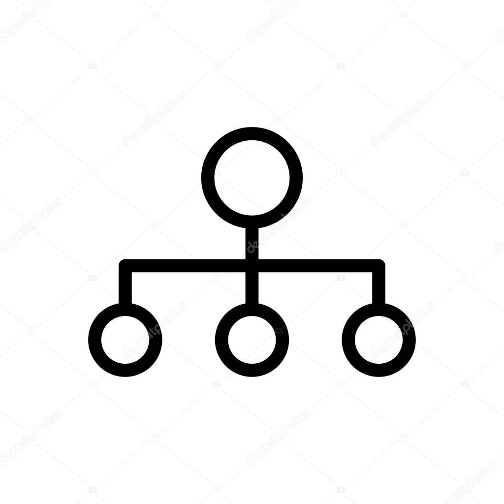 connection  vector thin line icon