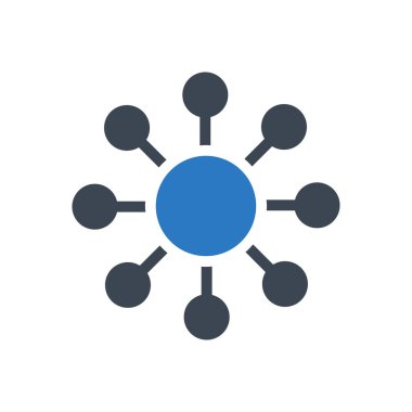 Sosyal vektör renk simgesi