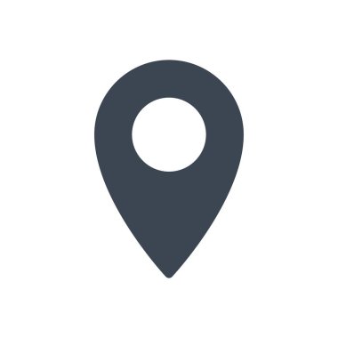 konum vektörü düz simge