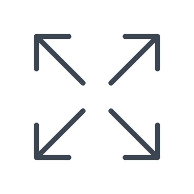 vektör ince çizgi simgesini genişlet