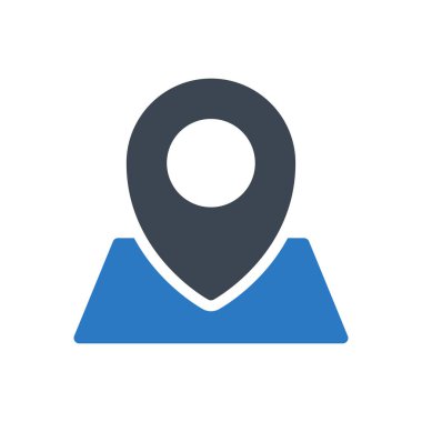 konum vektör renk simgesi