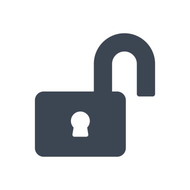 Erişim vektörü düz simgesi