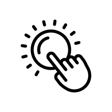 Vektör ince çizgi simgesine tıklayın