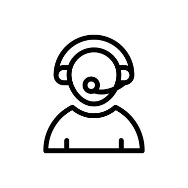 servis vektörü ince çizgi simgesi