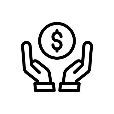 Güvenli vektör ince çizgi simgesi