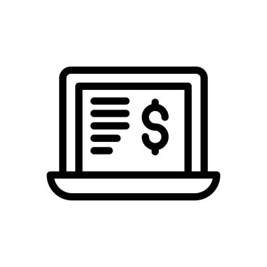 rapor vektör ince çizgi simgesi