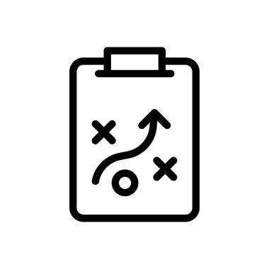 planlama vektörü ince çizgi simgesi