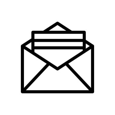 mesaj vektörü ince çizgi simgesi