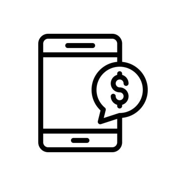 Dolar vektör ince çizgi simgesi