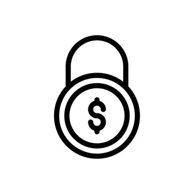 Koruma vektörü ince çizgi simgesi