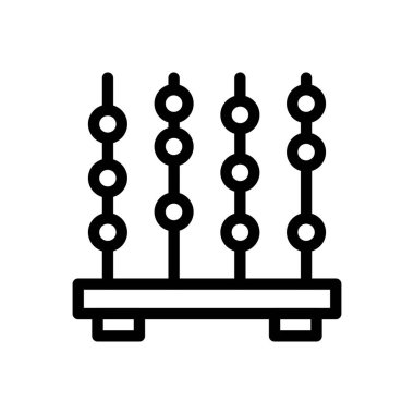 hesaplama vektörü ince çizgi simgesi