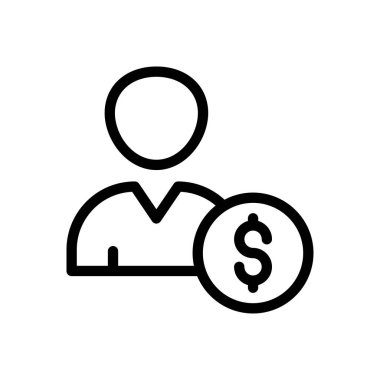 kullanıcı vektörü ince çizgi simgesi