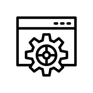 yönetim vektörü ince çizgi simgesi