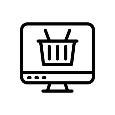 çevrimiçi vektör ince çizgi simgesi