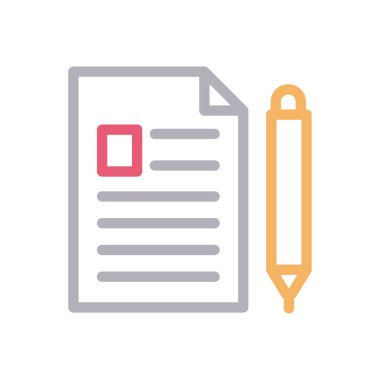 kontrat vektör renk çizgisi simgesi