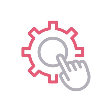 yönetim vektörü renk çizgisi simgesi