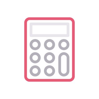 muhasebe vektörü renk çizgisi simgesi