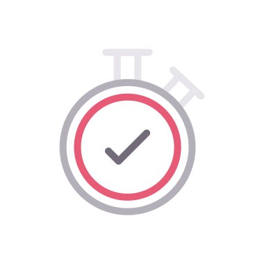 saat vektör renk çizgisi simgesi