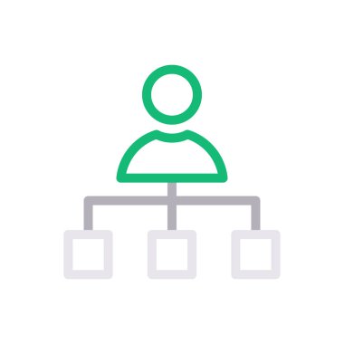 ağ vektörü renk çizgisi simgesi