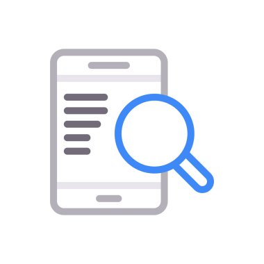 Arama vektörü renk çizgisi simgesi