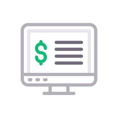 rapor vektör renk çizgisi simgesi