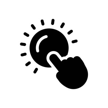 Tıklama vektörü düz simgesi