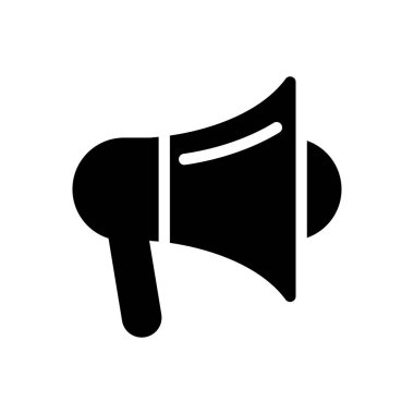 Pazarlama vektörü glyph düz simgesi