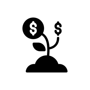 profit  vector glyph flat icon