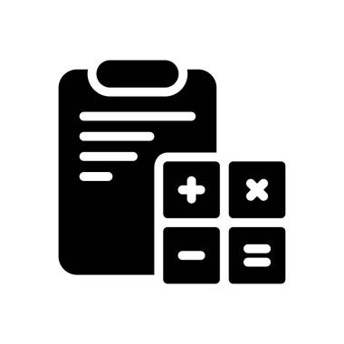 hesaplama vektörü glyph düz simgesi