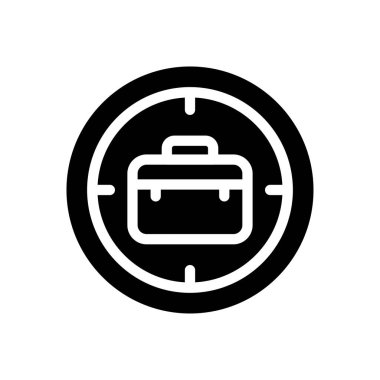 Odaklanma vektörü düz simgesi