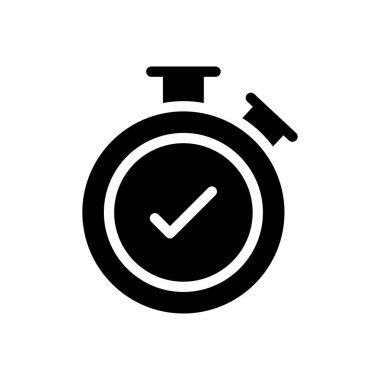 saat vektör düz simgesi