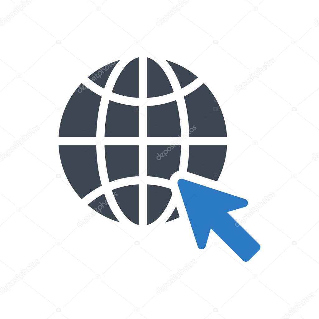 internet  vector glyph color icon