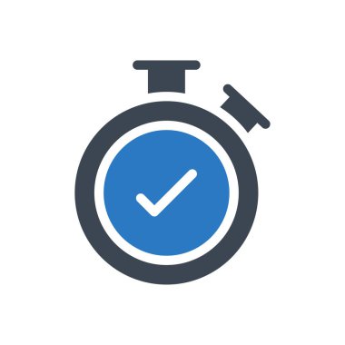 saat vektör renk simgesi