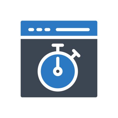 Geri sayım vektörü renk simgesi