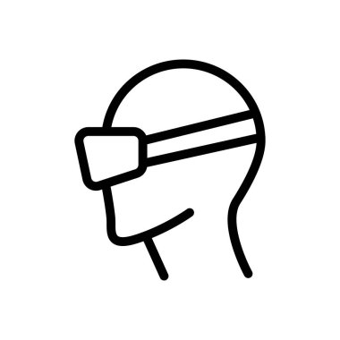 gözlük vektör ince çizgi simgesi