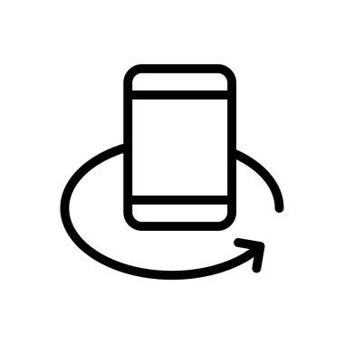 telefon vektörü ince çizgi simgesi