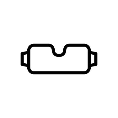 gözlük vektör ince çizgi simgesi