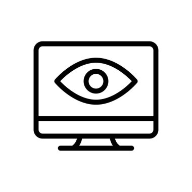 görünür vektör ince çizgi simgesi